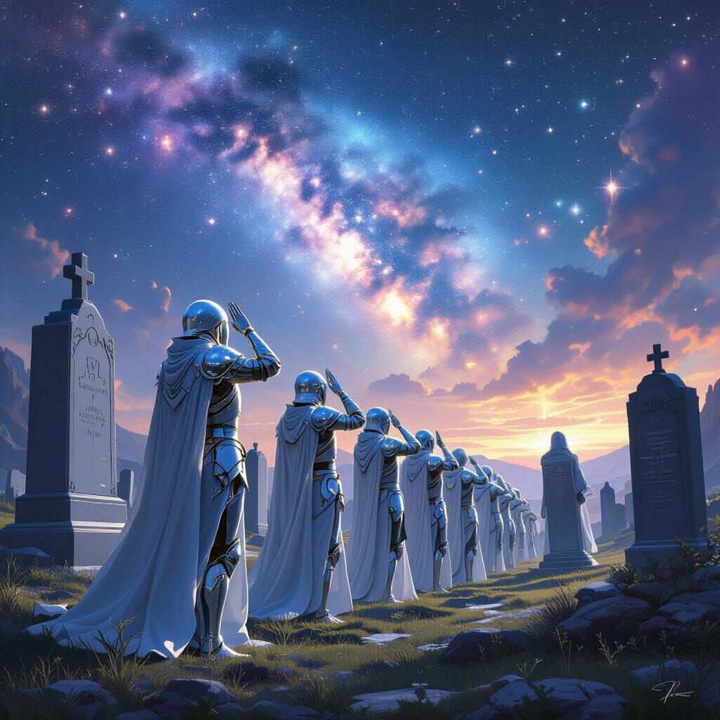 Astral Military Honors Fallen Stars in Celestial Cemetery