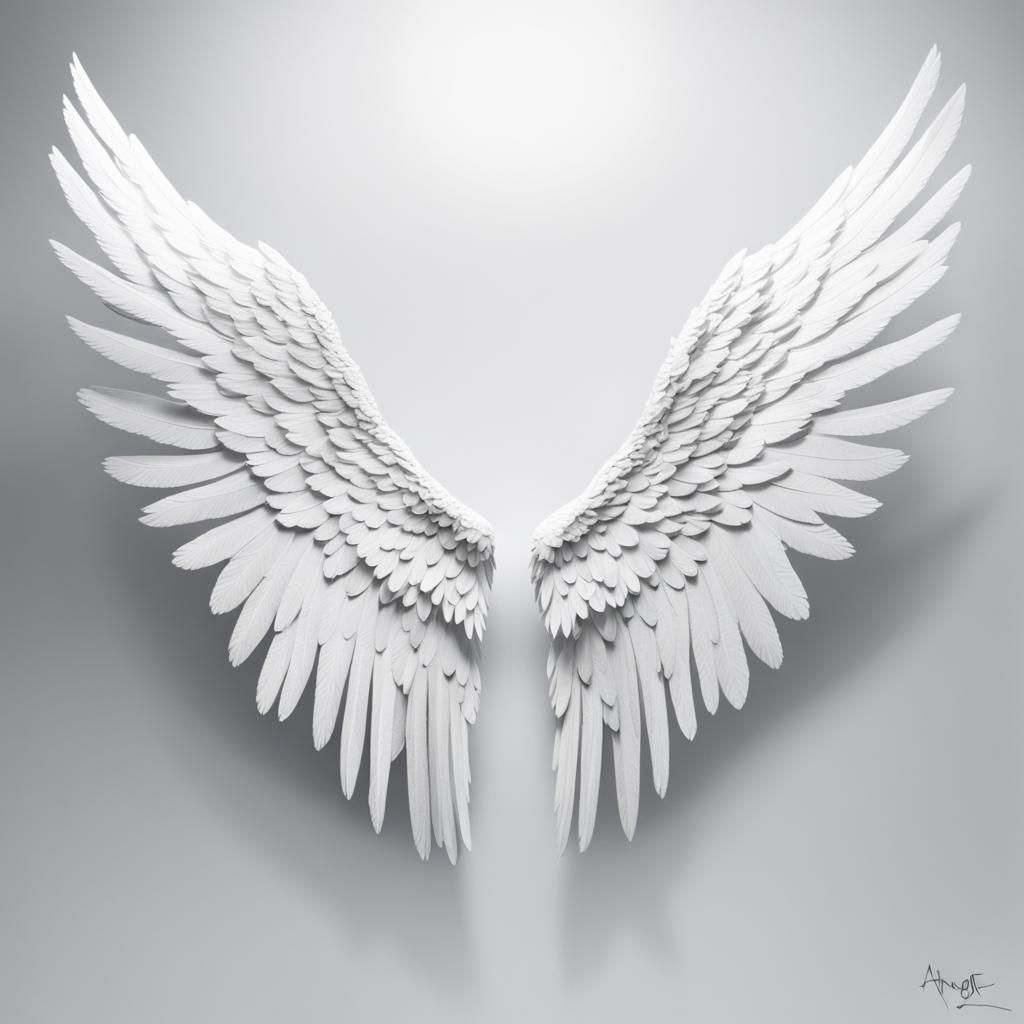 Supermodel Angel Wings 45 degree angle. Thank you. For being kind. Compassionate #3