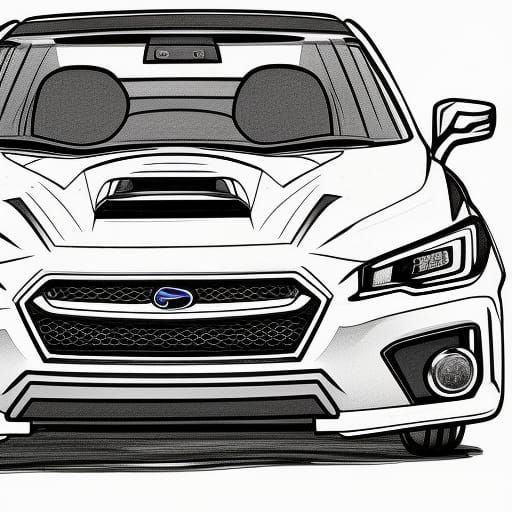 Line art, 2023 Subaru wrx,