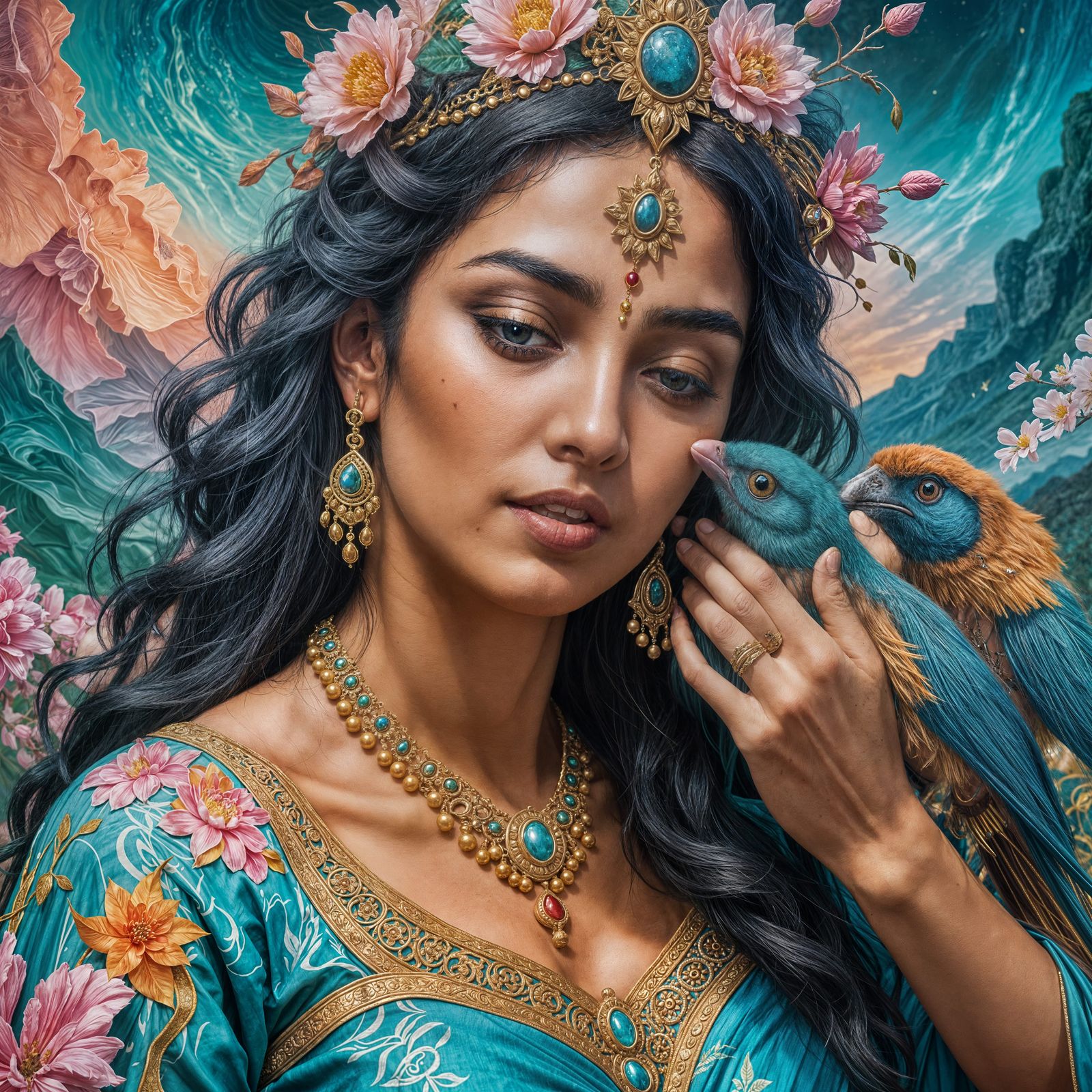 Krishna and Putana: A Reimagined Hindu Theme