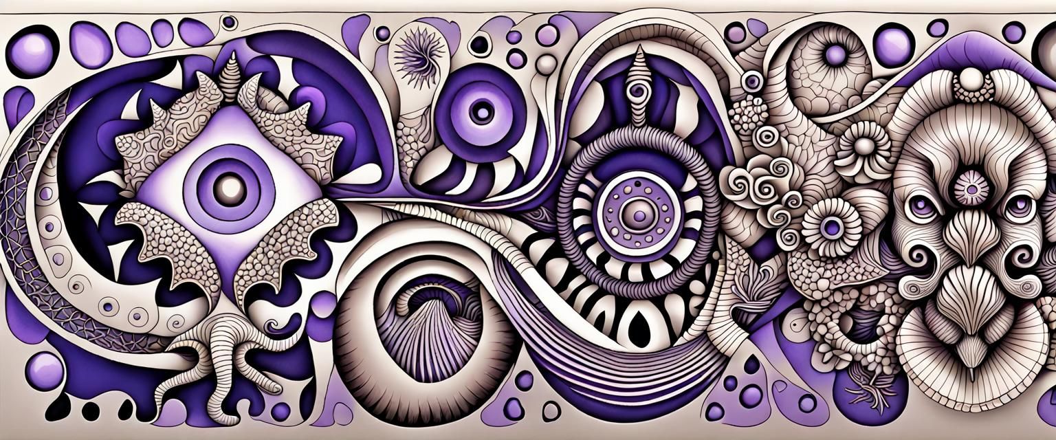 Vibrant Australian Aboriginal Landscape with Fractal Amethys...