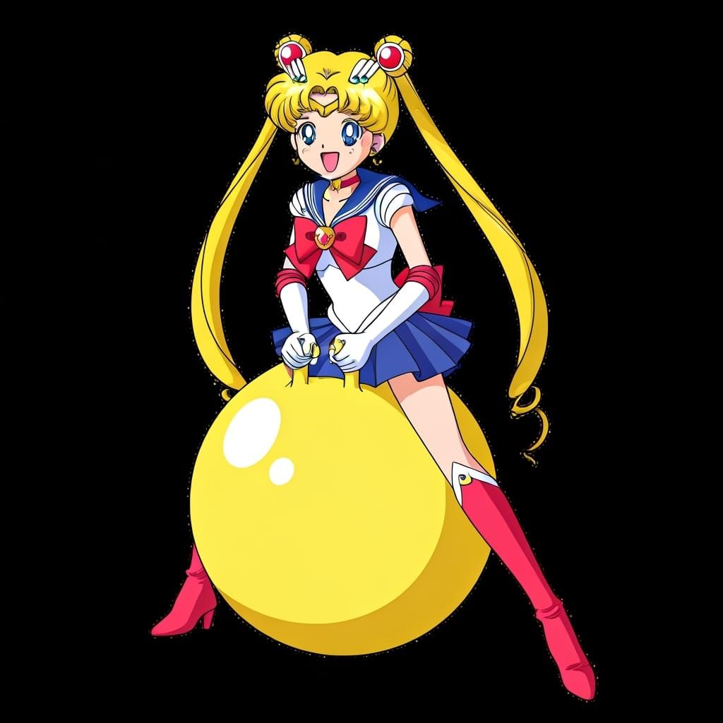 Sailor Moon Bouncing on a Hopper Ball