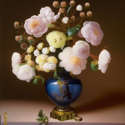 Baroque Still Life: Spring Flowers in Vase