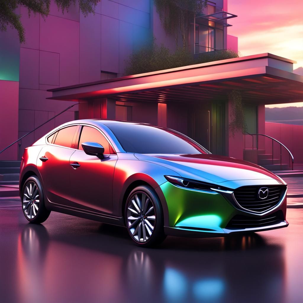 Mazda Sedan Transforms into Futuristic Golf Cart