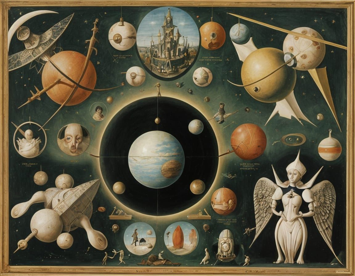 Surreal Astronomy Illustration Inspired by Bosch