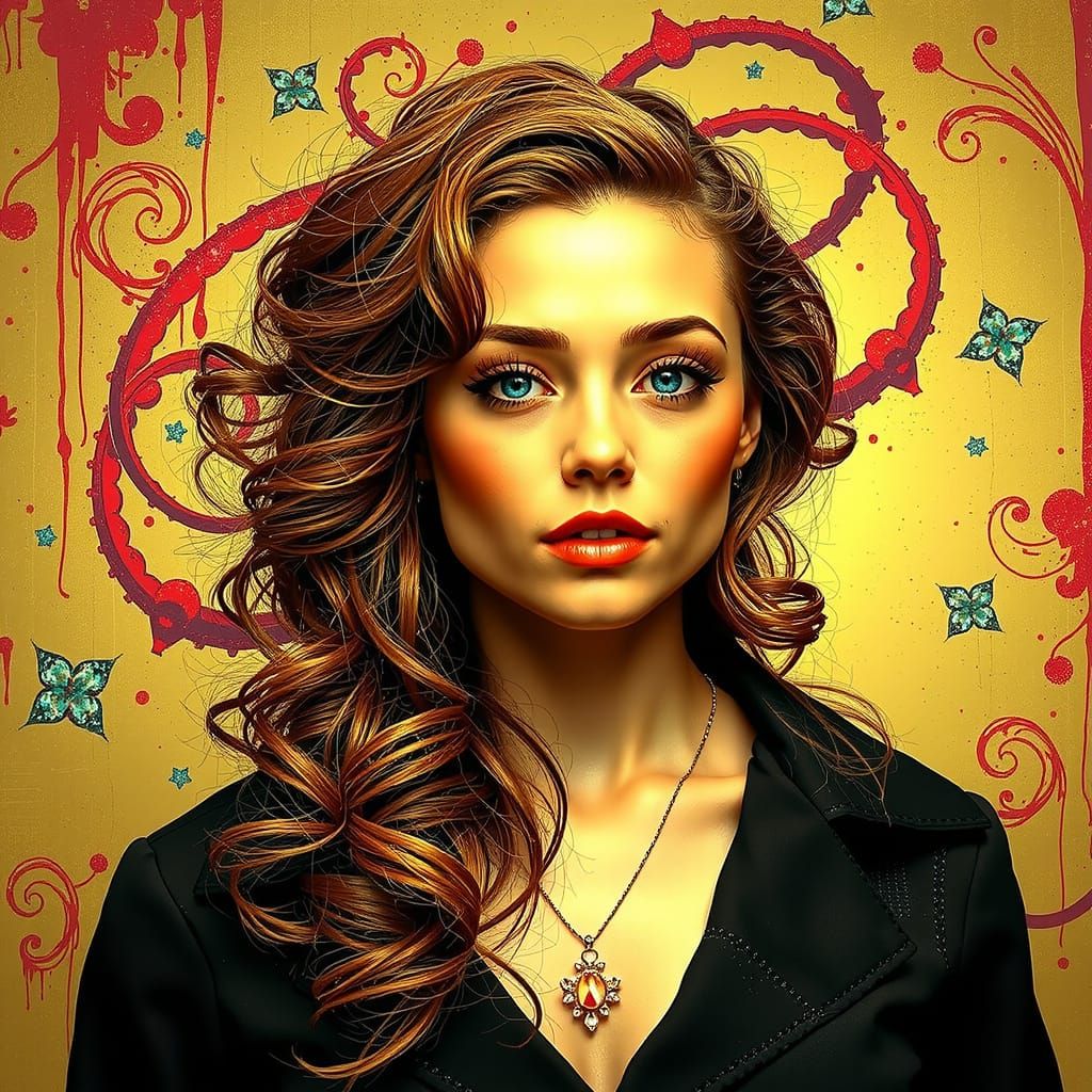 Vibrant Geometric Patterns in Photorealistic Style