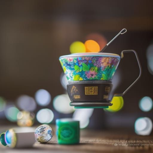 Japanese-Style Recycled Art Composition