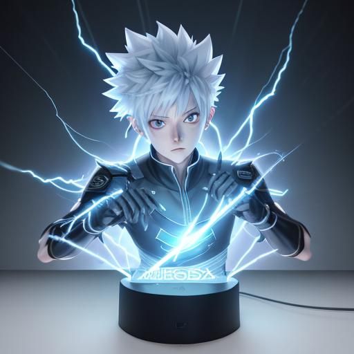 Killua Zoldyck: Lightning Aura in 3D Anime Art