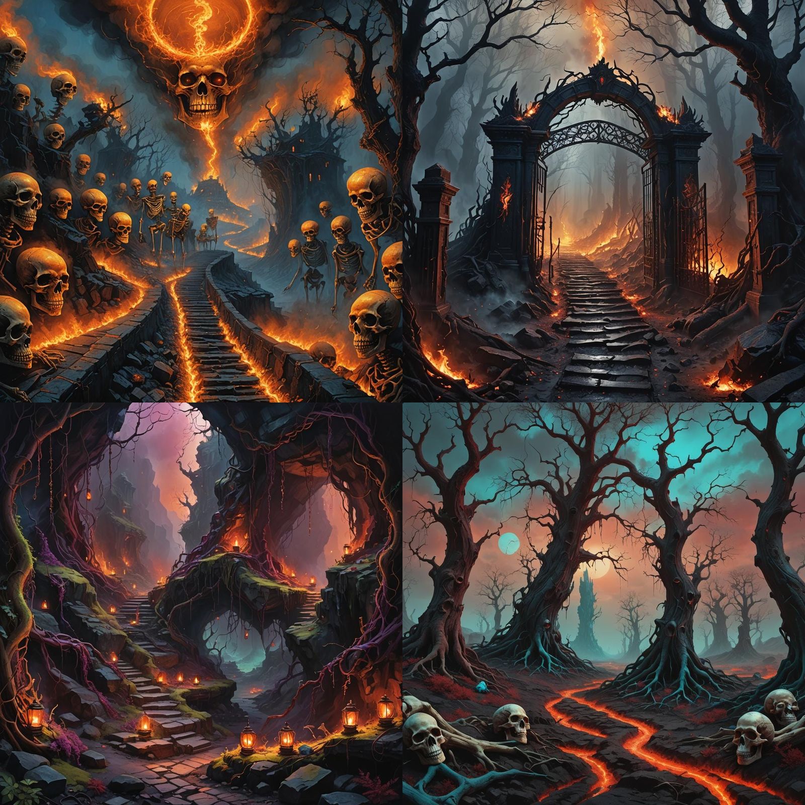 Pathway to Hell: Detailed Fantasy Concept Art