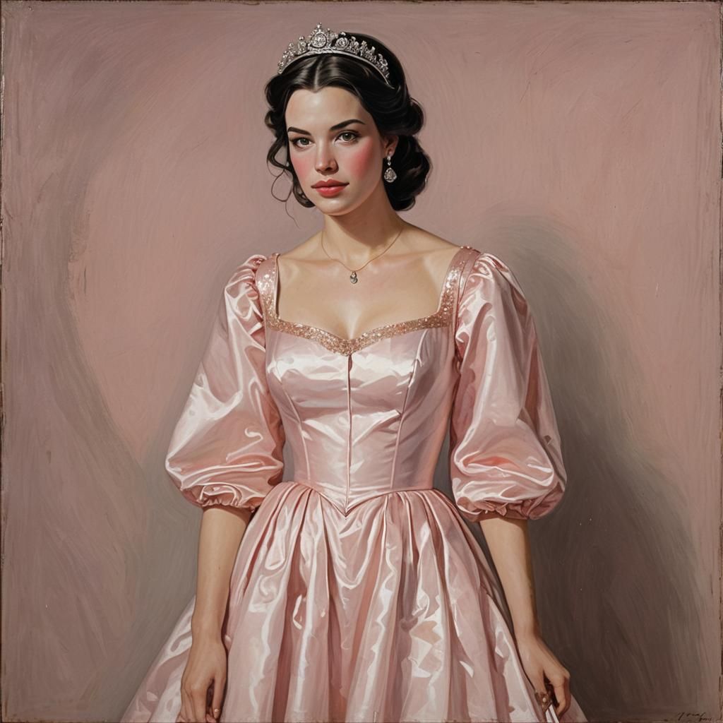 Kind Princess Portrait in Oil Painting Style
