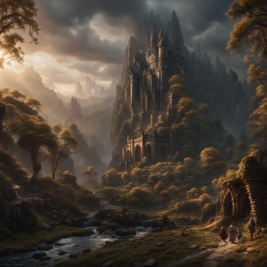 Frodo's Wish: Detailed Matte Painting in Deep Color