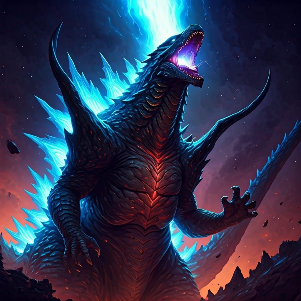 Colossal Monsterverse Godzilla Devouring Multiverse