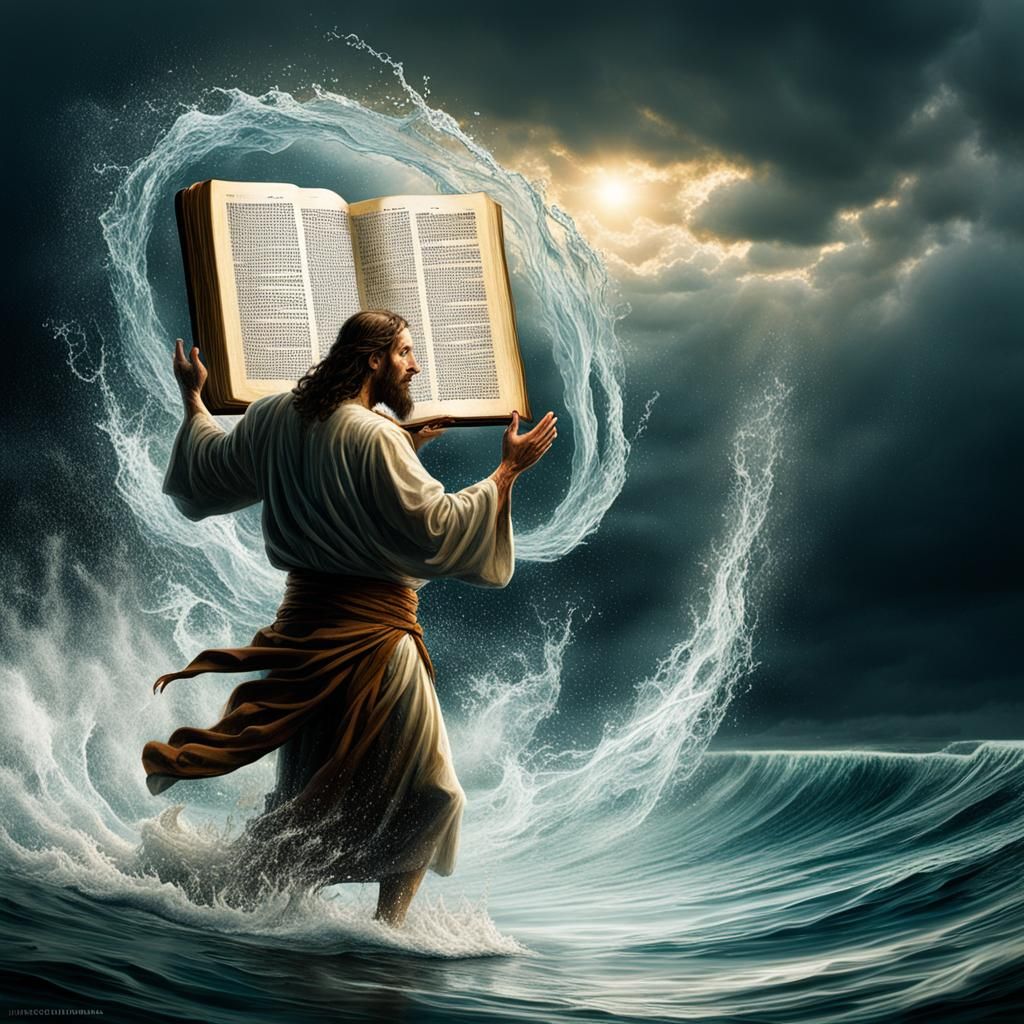 Jesus Walks on Water in Divine Illustration