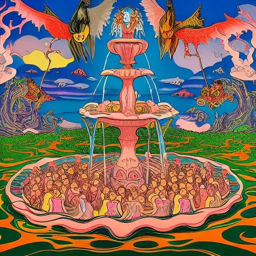 Fountain of Geese: Lowbrow Fairytale Horror Art