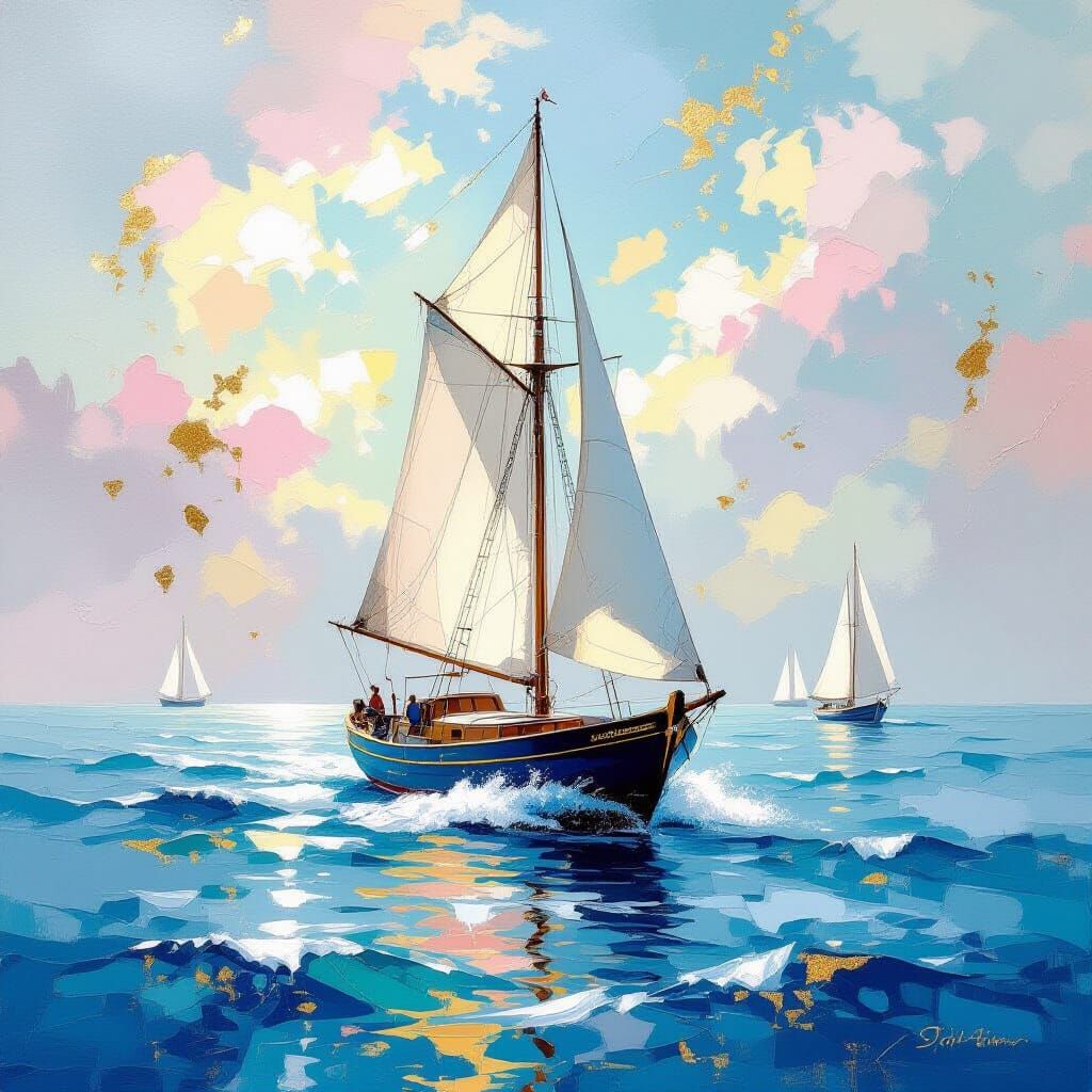 Bay of Fun: Metamodern Rococo Sailing Scene