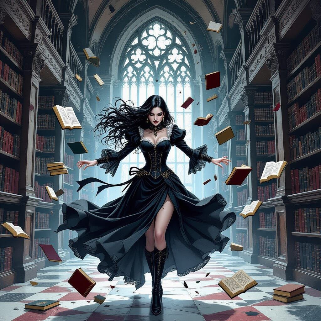 Gothic Scholar Evades Death Trap in Library