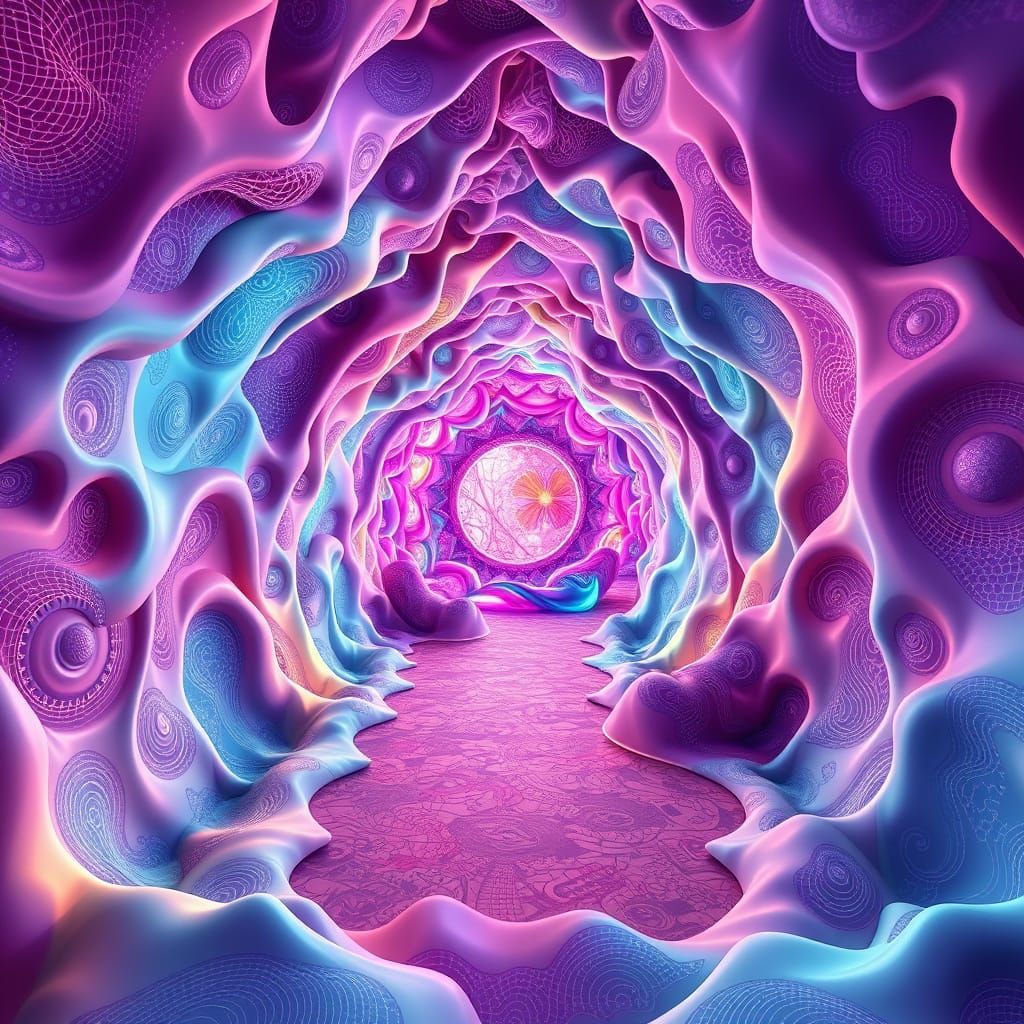 Ethereal Chambers with Abstract Fractals in 3D