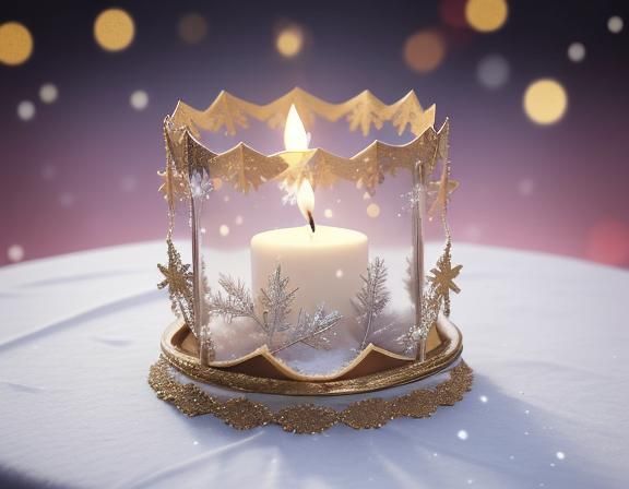 Festive New Year Cake with Christmas Lights