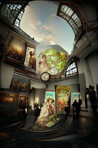 Museum Halls with Academic Art in Unreal Engine