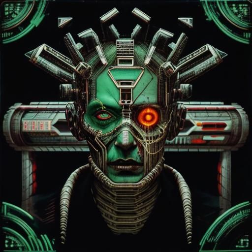 Demonic Close-Up in Analog Horror Style