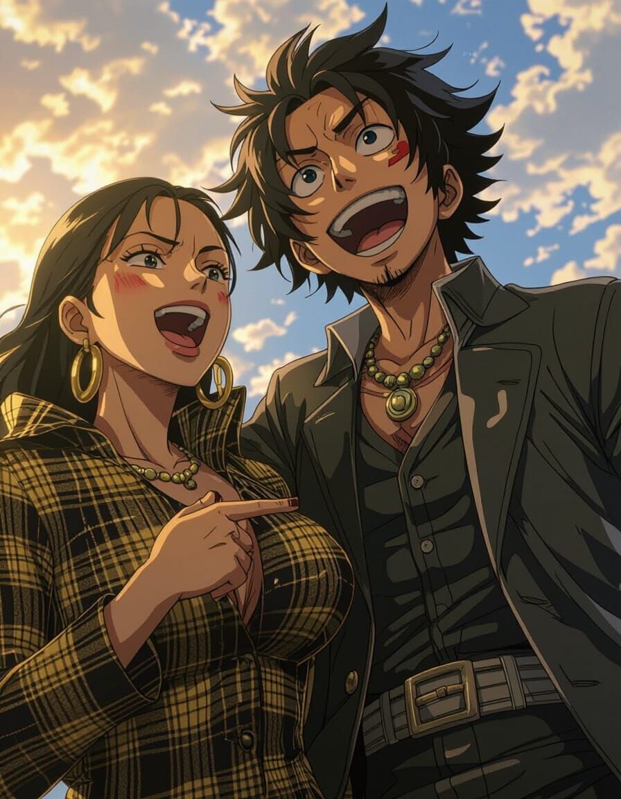 One Piece Inspired Characters in Anime Style