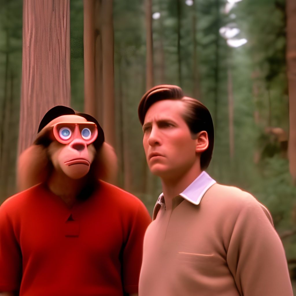 Wes Anderson Style Scene with Sharp Focus