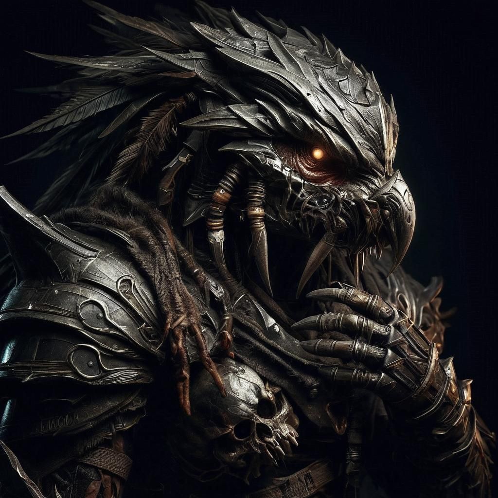 Armored Predator Emerges from Elemental Darkness