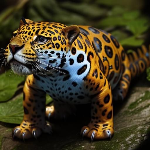 Detailed Photo of a Jaguar Salamander