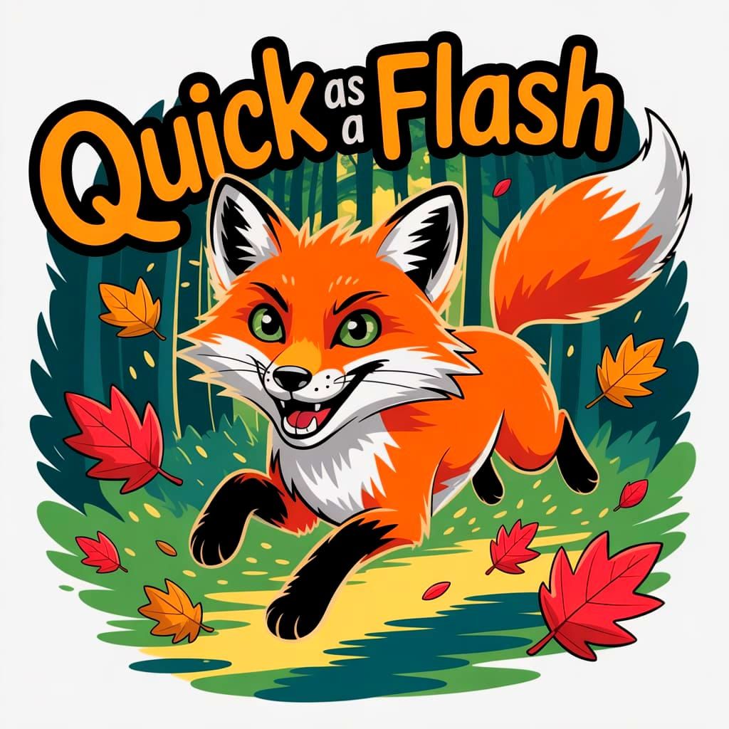 Stylized Feisty Fox Illustration