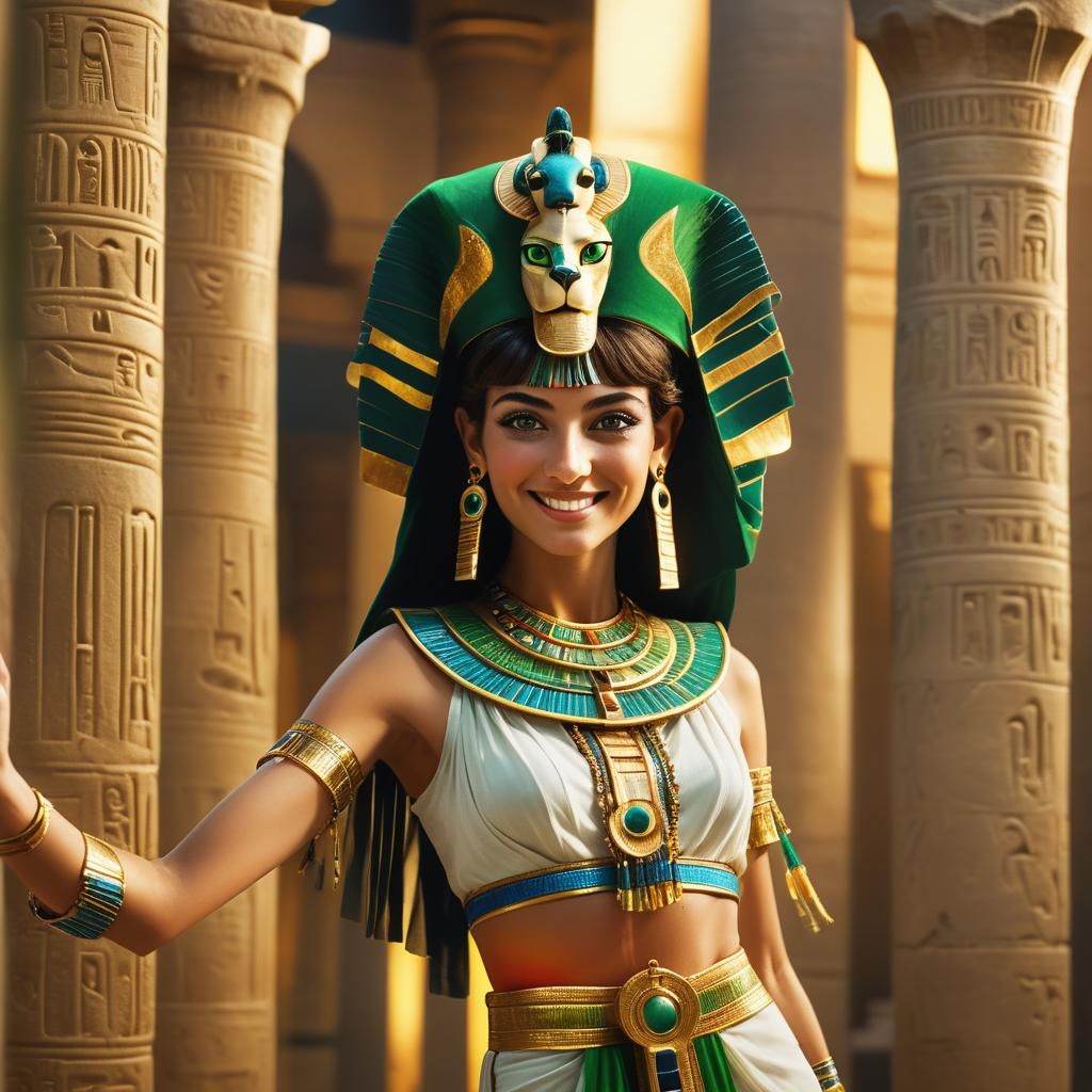 Radiant High Priestess Dancing in the Temple