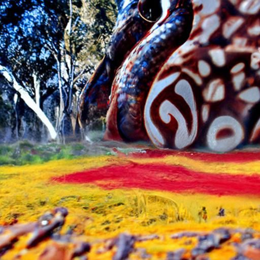 Rainbow Serpent in Aboriginal Dreamtime Art