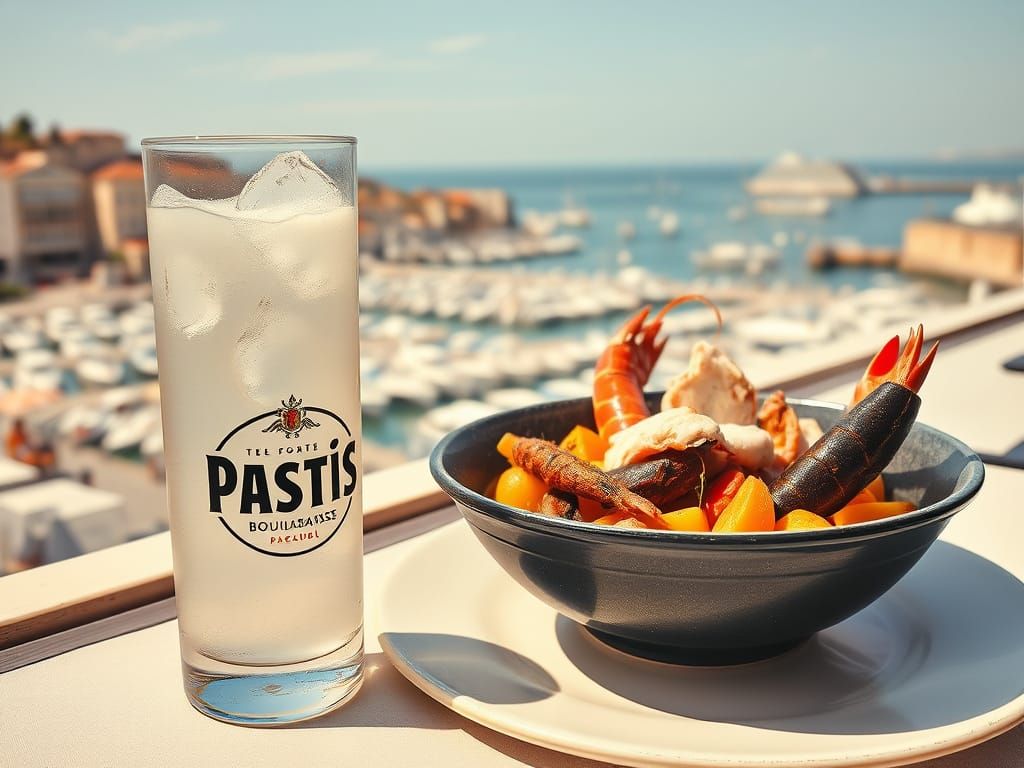 Pastis and Bouillabaisse at Marseille's Vieux-Port in Polaro...