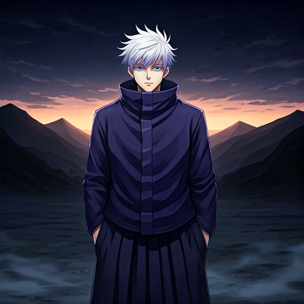 Mysterious Dark Jujutsu Sorcerer in Gothic Romanticism