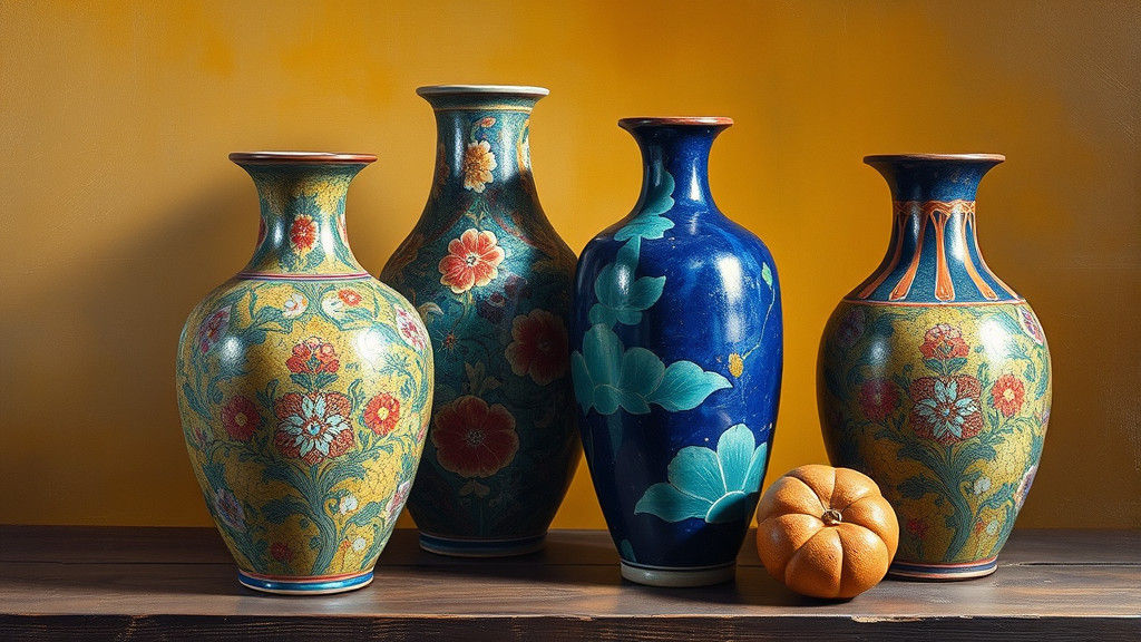 Kolyu Vases Still Life in Oil Painting Style