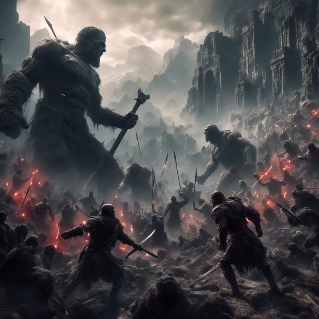 Medieval Warriors in Perilous Combat