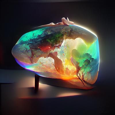 Hazy World Encased in Opal Stone
