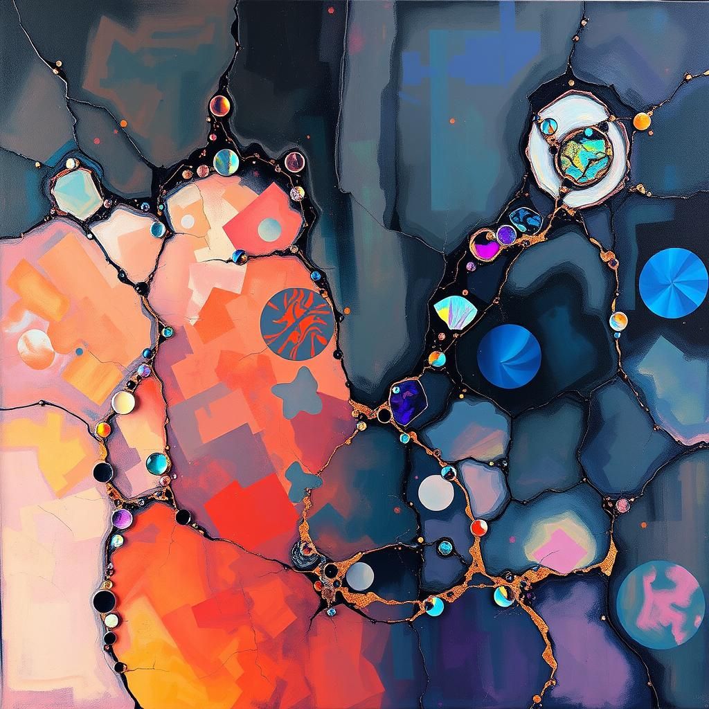 Dynamic Abstract Painting with Geometric Elements