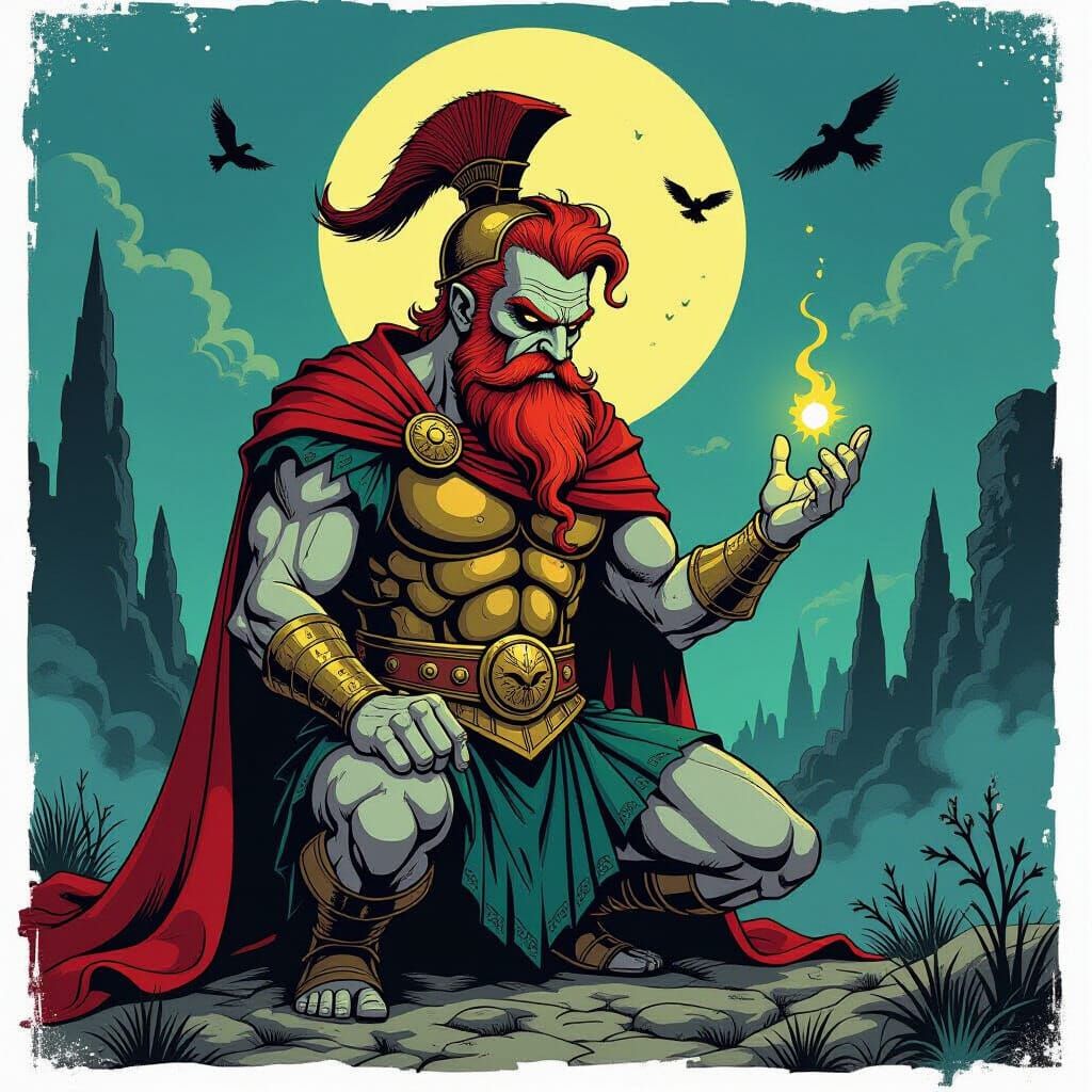 Herpo the Foul Designs a Basilisk in Comic Book Style