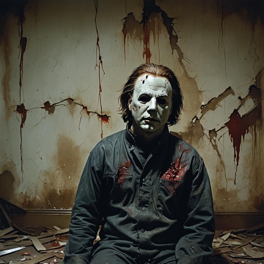 Eerie Realism: Michael Myers in Dark Fantasy Style