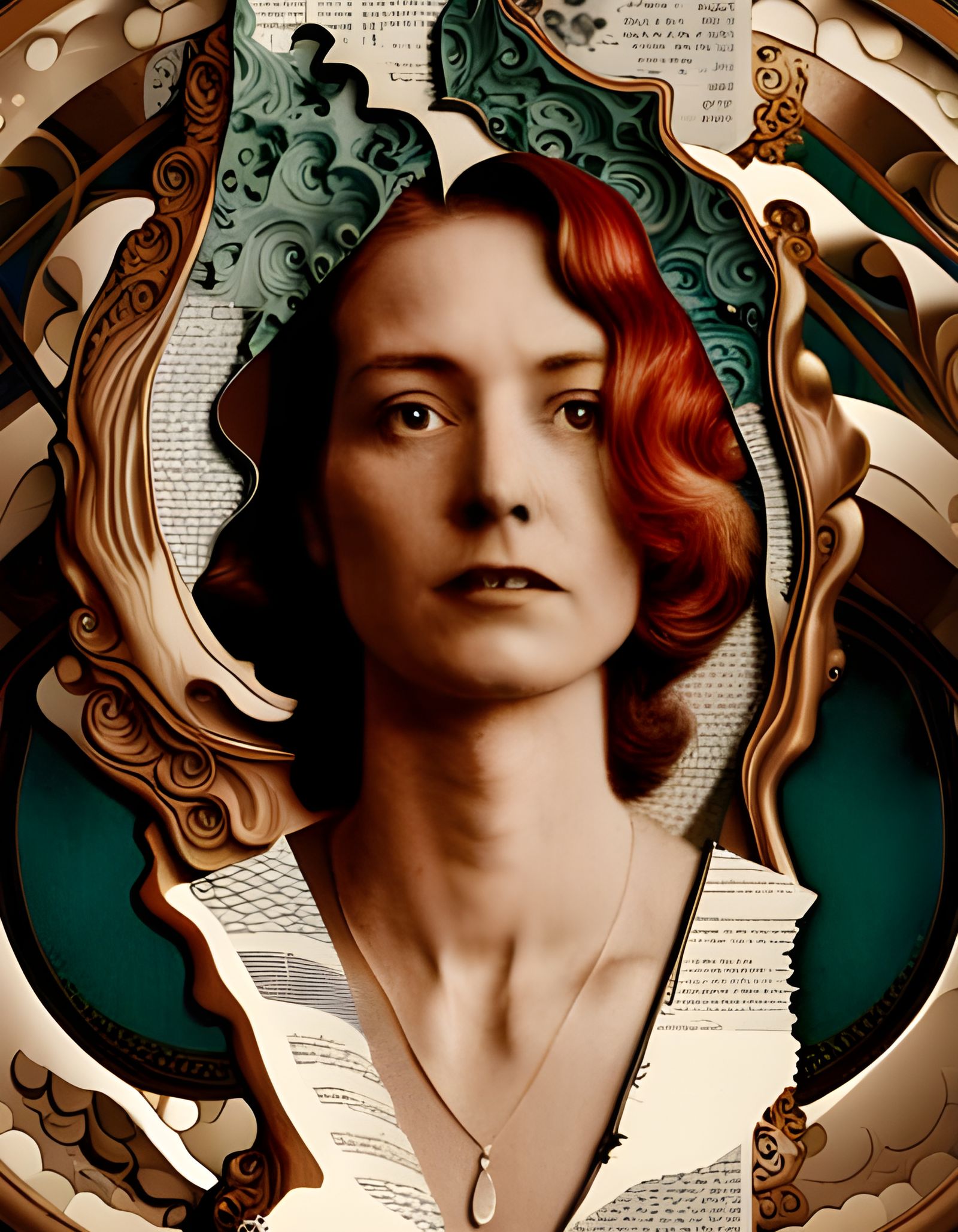 Intricate Digital Collage of Vintage Photographs