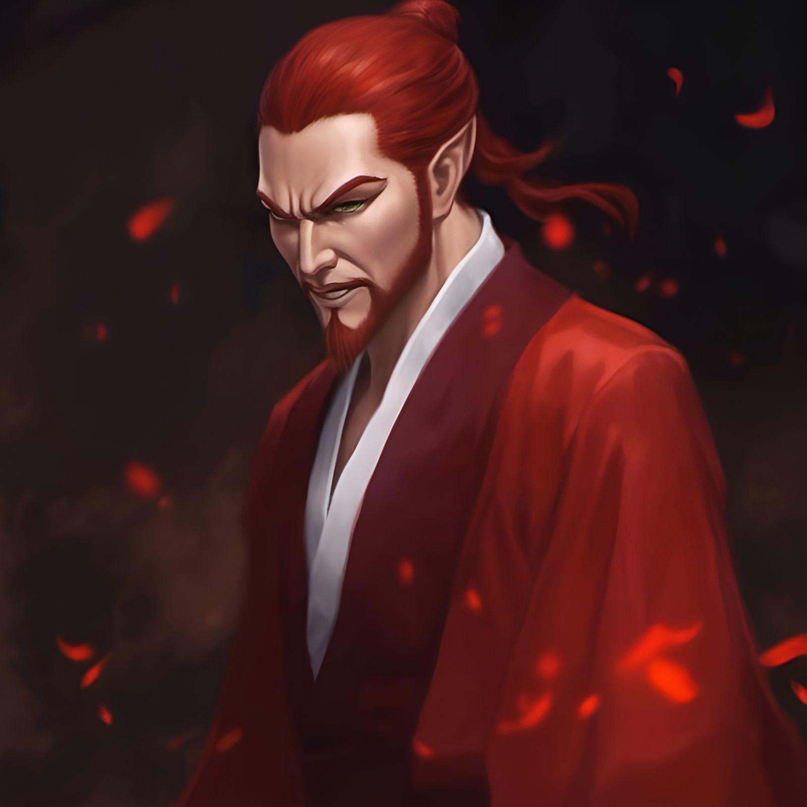 Anime Portrait of Mephistopheles in Digital Art Style