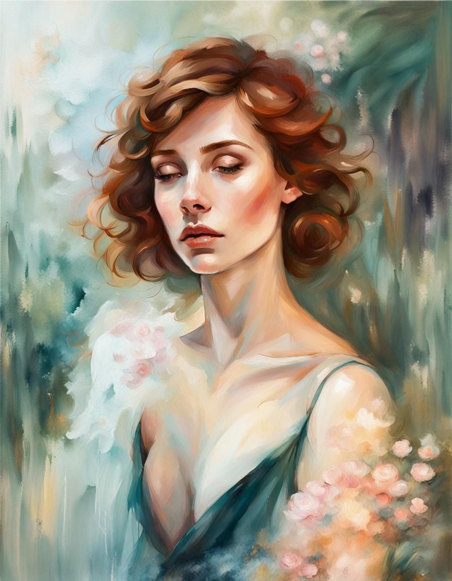 Ethereal Portrait of Laura Browny in Dreamlike Light