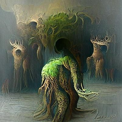 Eldritch Treant in Gothic Horror Style