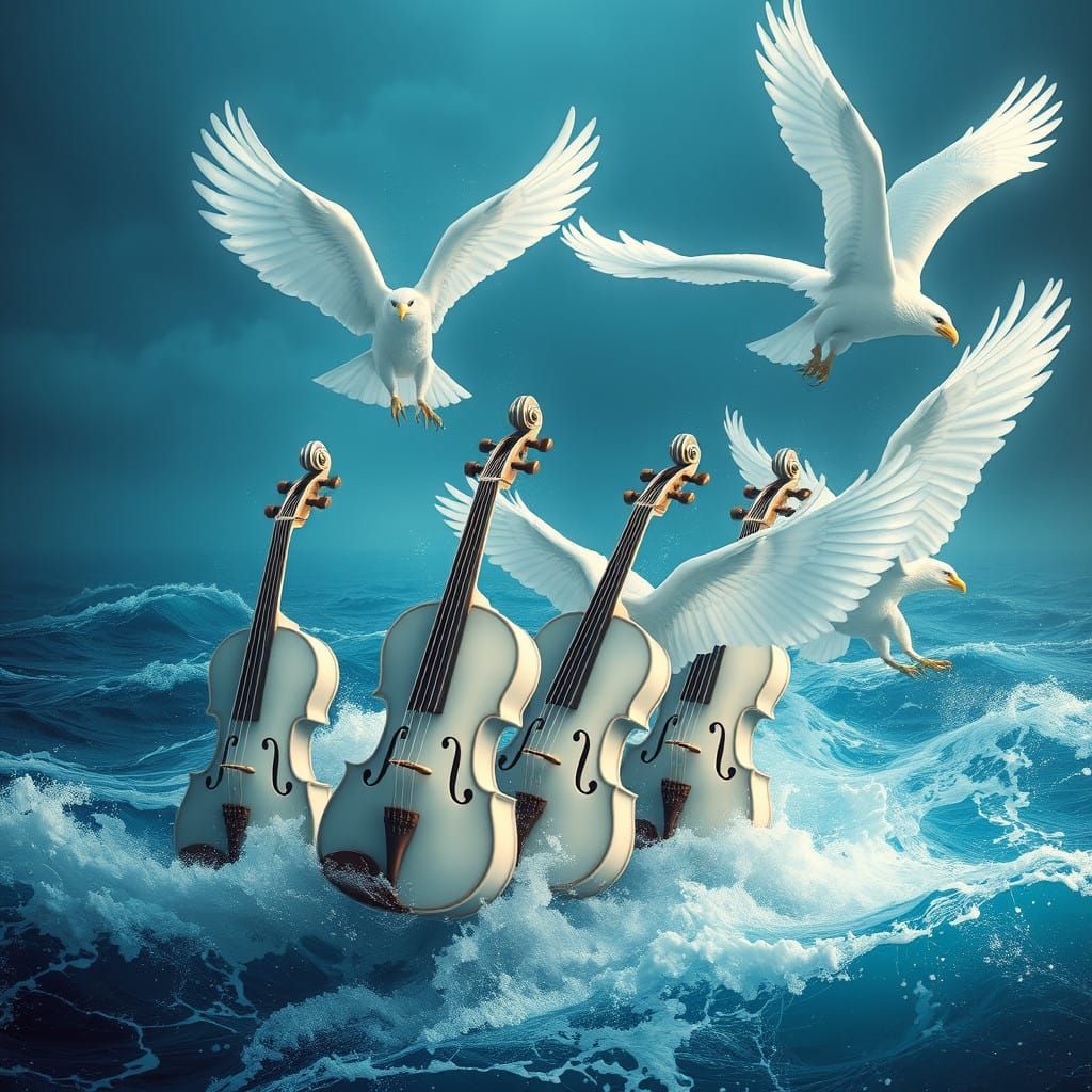 Majestic Sea Eagles Take Flight in Fantasy Art