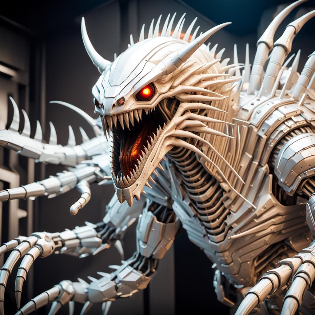 Realistic Sci-Fi Creature with Intricate Mech Details