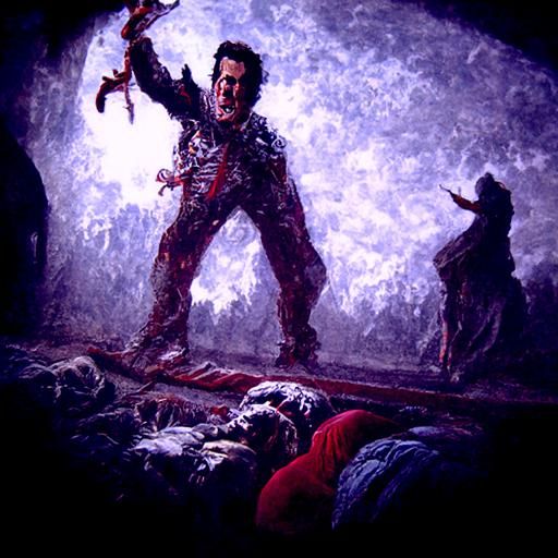 Horror Icons Clash: A Dark Illustration