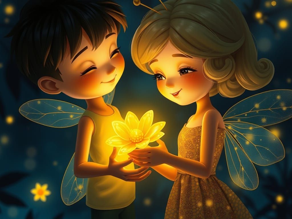Whispering Fireflies in Enchanted Night