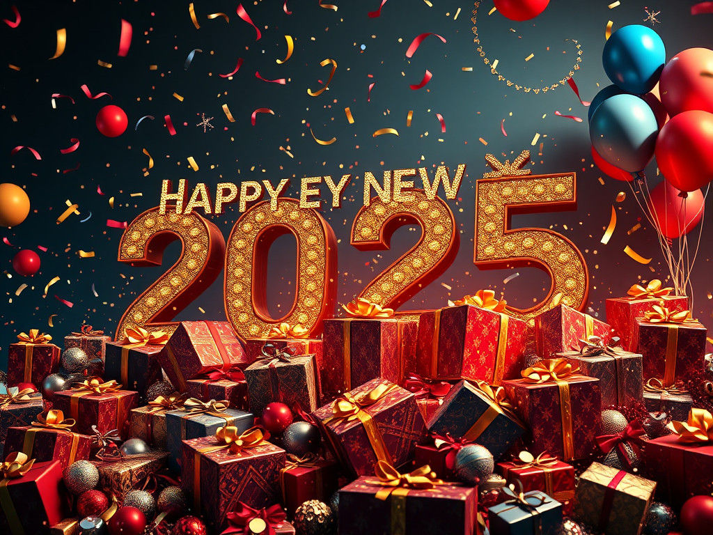 Happy New Year 2025 Celebration in High Definition