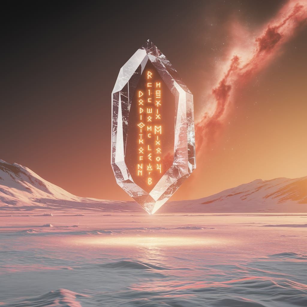 Luminescent Ice Crystal Reveals Cosmic Secrets