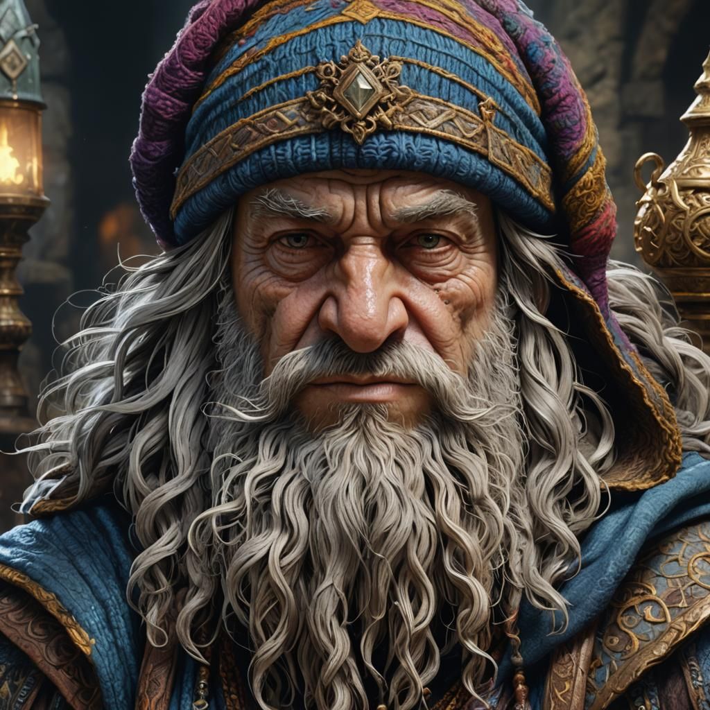 Grizzled Dwarf Wizard